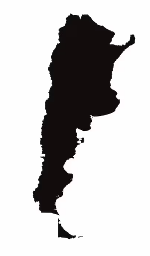 Silueta geográfica de la República Argentina